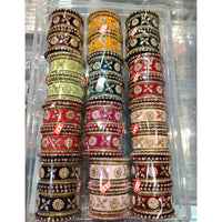 Tanish Art Jewellery Grand Austrian Stone Multi Color Traditional Bangles Set