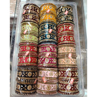 Tanish Art Jewellery Grand Austrian Stone Multi Color Traditional Bangles Set