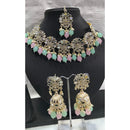 Tanish Art Jewellery Glamorous Mirror Choker Beads Necklace Set