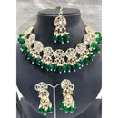 Tanish Art Jewellery Glamorous Mirror Choker Beads Necklace Set