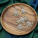 Tanish Art Jewellery American Diamond Stone Beads Pendant Set