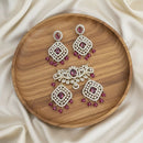 Tanish Art Jewellery American Diamond Stone Beads Pendant Set