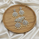 Tanish Art Jewellery American Diamond Stone Beads Pendant Set