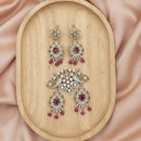 Tanish Art Jewellery American Diamond Stone Beads Pendant Set