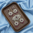 Tanish Art Jewellery American Diamond Stone Beads Pendant Set