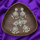 Tanish Art Jewellery American Diamond Stone Beads Pendant Set