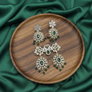 Tanish Art Jewellery American Diamond Stone Beads Pendant Set