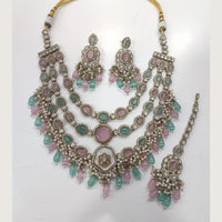 Tanish Art Jewellery Royal Pota Stone And Beads Necklace Set