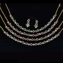 Tanish Art Jewellery Classic Polki Kundan And Austrian Stone Necklace Set