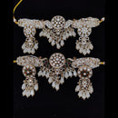 Tanish Art Jewellery Modern Glam Polki Kundan Pearl Peacock Choker Necklace Set
