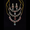 Tanish Art Jewellery Classic Polki Kundan And Austrian Stone Necklace Set