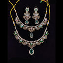 Tanish Art Jewellery Classic Polki Kundan And Austrian Stone Necklace Set