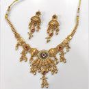 Tanish Art Jewellery Royal Pota Stone And Pearl Necklace Set 