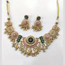Tanish Art Jewellery Royal Pota Stone And Pearl Necklace Set 