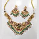Tanish Art Jewellery Royal Pota Stone And Pearl Necklace Set 