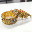 Tanish Art Jewellery Heritage Pota Stone And Meenakari Bangles Set