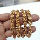 Tanish Art Jewellery Heritage Style Temple And Pearl Bangles Set
