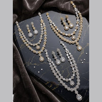 Tanish Art Jewellery Trendy American Diamond Necklace Set 