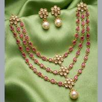 Tanish Art Jewellery Premium Pota Stone And Beads Ethnic Necklace Set 