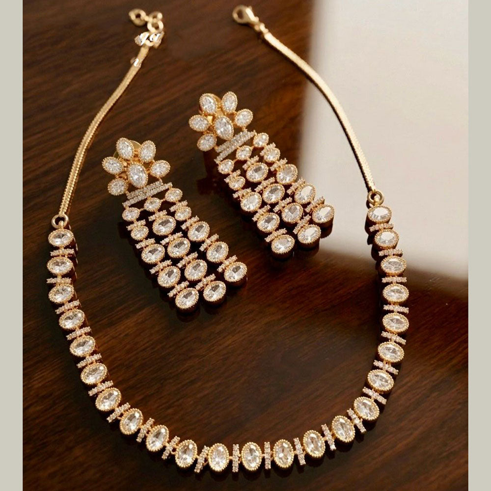 Tanish Art Jewellery Premium Pota Stone Ethnic Necklace Set