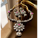 Tanish Art Jewellery Designer Pota And Polki Kundan Stone And Pearl Necklace Set