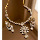 Tanish Art Jewellery Designer Pota And Polki Kundan Stone And Pearl Necklace Set