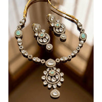 Tanish Art Jewellery Designer Pota And Polki Kundan Stone And Pearl Necklace Set