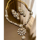 Tanish Art Jewellery Designer Pota And Polki Kundan Stone And Pearl Necklace Set