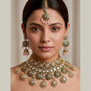 Tanish Art Jewellery Heritage Kundan Stone And Pearl Bridal Choker Necklace Set