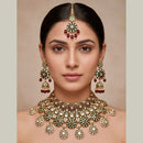 Tanish Art Jewellery Heritage Kundan Stone And Pearl Bridal Choker Necklace Set