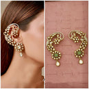 Tanish Art Jewellery Royal American  Diamond Earcuff Dangler Earrings
