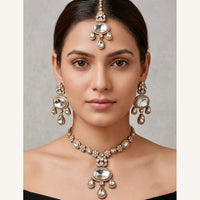 Tanish Art Jewellery Pota Stone Necklace Set