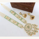 Tanish Art Jewellery Classic Pota Stone And Pearl Long Necklace Set