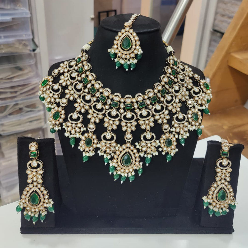 Tanish Art Jewellery Elegant Pota Stone Pearl And Beads Necklace Set