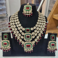 Tanish Art Jewellery Elegant Pota Stone Pearl And Beads Necklace Set