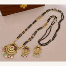 Tanish Art Jewellery Classic Pota Stone And Black Beaded Mangalsutra