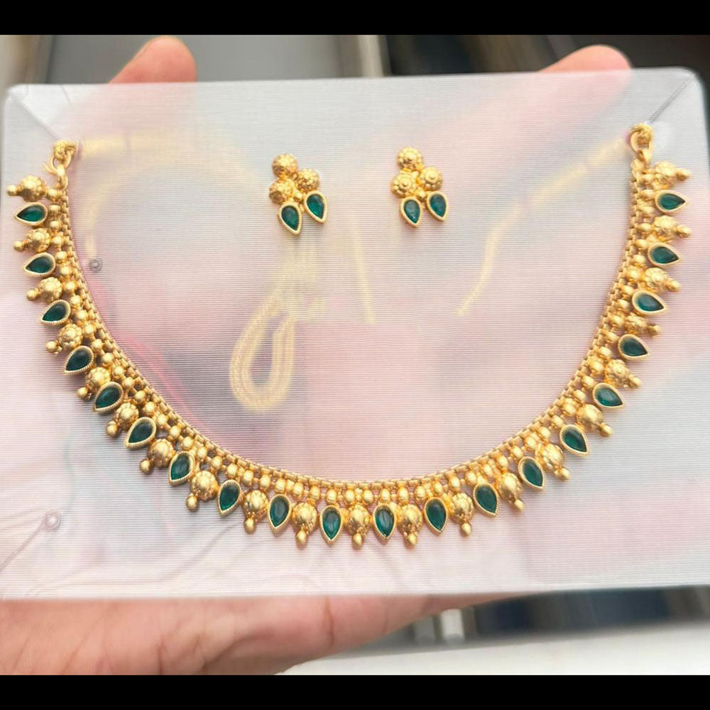 Tanish Art Jewellery Elegant Crystal Stone Necklace And Earrings Set