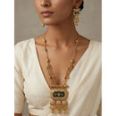 Tanish Art Jewellery Pota Stone And Pearl Necklace Set 