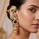 Tanish Art Jewellery Kundan Stone And Beads Heavy Jhumki Earrings