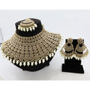 Tanish Art Jewellery Pota Stone Pearl And Beads Choker Necklace Set