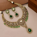 Tanish Art Jewellery Traditional Polki Kundan And Austrian Stone Necklace Set