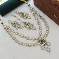 Tanish Art Jewellery Traditional Polki Kundan And Austrian Stone Necklace Set