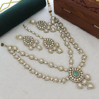 Tanish Art Jewellery Traditional Polki Kundan And Austrian Stone Necklace Set