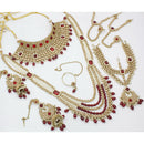 Tanish Art Jewellery Graceful Kundan Stone And Beads Bridal Set