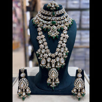 Tanish Art Jewellery Grand Polki Kundan Pearl And Beads Double Necklace Set