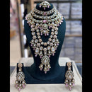 Tanish Art Jewellery Grand Polki Kundan Pearl And Beads Double Necklace Set