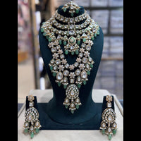 Tanish Art Jewellery Grand Polki Kundan Pearl And Beads Double Necklace Set