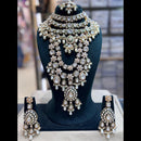 Tanish Art Jewellery Grand Polki Kundan Pearl And Beads Double Necklace Set