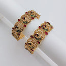 Tanish Art Jewellery Heritage Pota Stone Openable Bangles Set