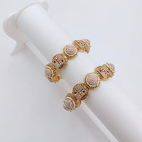 Tanish Art Jewellery Heritage Pota Stone And Meenakari Bangles Set